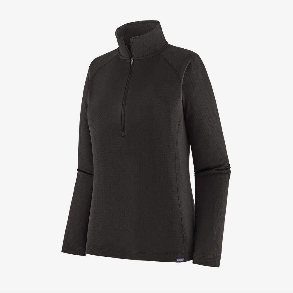 Patagonia Capilene Midweight 1/4 Zip Black Long Skeeve Shirt Sz S